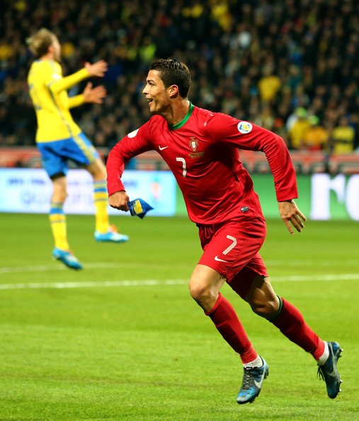 2012/13Ronaldo's heroics against Sweden secured a 3-2 win on the night and, after his goal in Lisbon, a 4-2 aggregate playoff victory to secure a place at the 2014 World Cup.