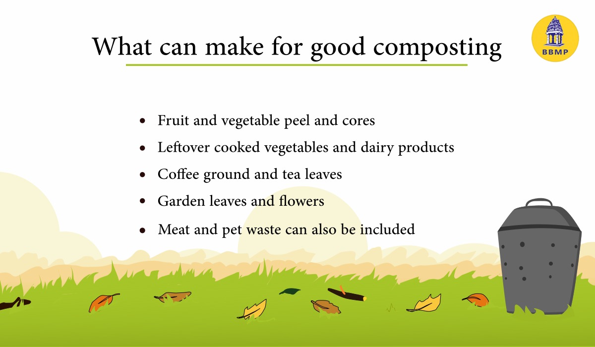 What can make for Good #Composting? RT & encourage citizens to #compostathome

 #organicwaste #Sustainable  #BBMP #Bengaluru #nofoodwaste #lockdown #DIY #ReduceReuseReycle♻️ #bethechange  #saveenvironment💕🌳