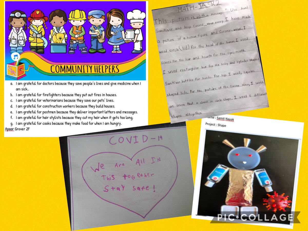 Today we are inspired by grade 2 students who share thankful messages to frontline workers and the ways in which they are social distancing at home.  <a href="/PeelSchools/">Peel District School Board</a> <a href="/shawn_sabourin/">S Sabourin</a> <a href="/Schoet/">Sarah Schoettler</a> <a href="/MrsDuleysClass/">Mrs. Duley's Class</a> <a href="/MsNandaPeel/">Ms. Nanda</a> <a href="/MsThubeeshan/">N.Thubeeshan</a>