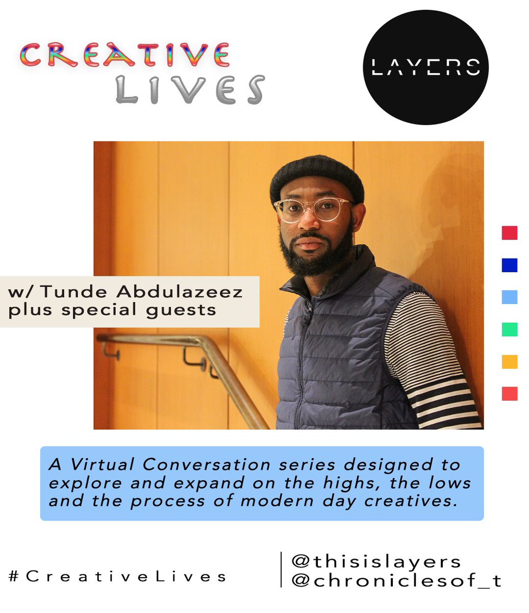 thisislayers's tweet photo. Launching our new project ‘Creative Lives’. 

A Virtual conversation series designed to explore and expand on the highs, the lows and the processes of modern day creatives.

Full info can be found on our IG page. Link below ⬇️⬇️

https://t.co/8vnAbbTx9N…

Please RT 🧡 https://t.co/joK2aB1NtO
