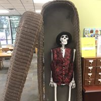 LW_Museum's tweet photo. @YorkshireMuseum We love this idea. Our creepiest museum artifact is an early 20th century wicker coffin. When a recently deceased body was found, these coffins would be used to move it. Plus if the person wasn't quite deceased, they could still get air through the wicker. #Creepiestobject https://t.co/zuCzqDd9E0