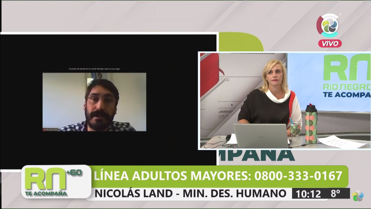 CANAL10ok's tweet photo. 💓🏠🧓👴 Miranos en VIVO por TV, Facebook y You Tube con #RioNegroTeAcompaña, el programa para adultos mayores de @CANAL10ok. 📺💻📲 Hoy hablamos con @nicolaslandRN, Ministro de @Desarrollo_RN que nos habla del plan "Río Negro +60" en: https://t.co/CsYbCz2KEs https://t.co/rW4UW2ZVr8