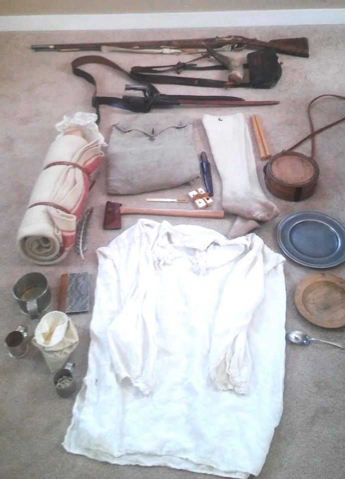 FortTiconderoga's tweet photo. Have an entire soldier's world right in your living room! Attend live programs today and Thursday at 1pm to gain a better understanding of how these items were used and why they were so important. #FortifyYourself #DigitalHistory https://t.co/AHFwCVqphd https://t.co/pPTKaDwUJY