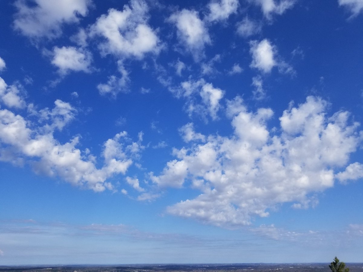 We are observing some beautiful Altocumulus Castellanus (ACC) clouds this  morning. These clouds are indicative of instability in the mid levels of  the atmosphere and are commonly seen on days in which, image size:1200x900