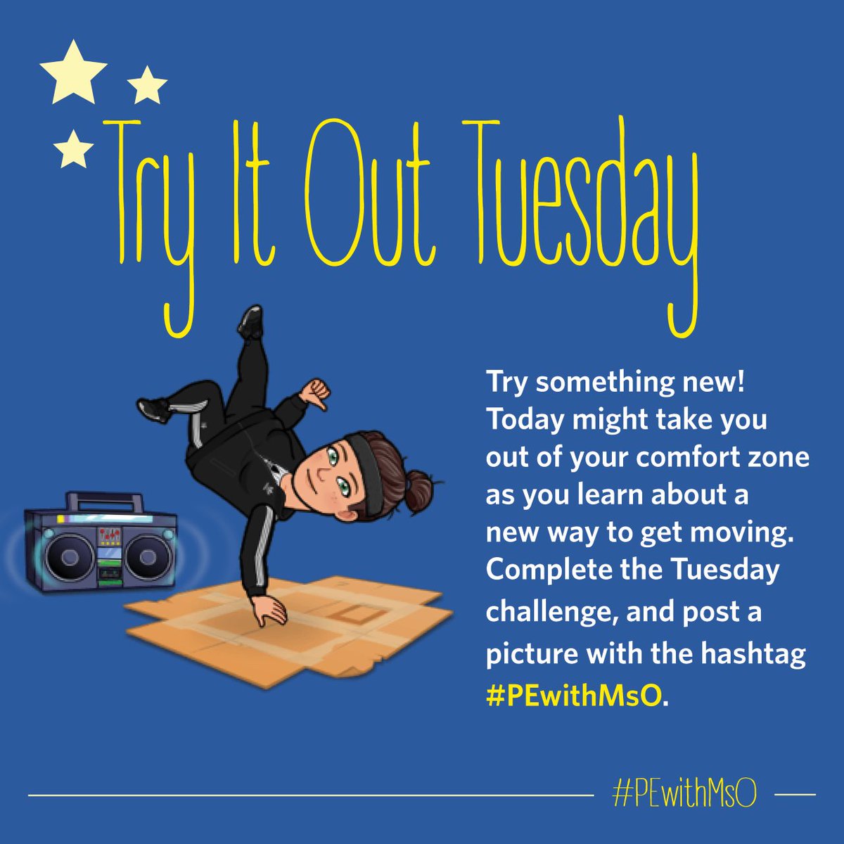 PEwithMsO's tweet photo. #TryItOutTuesday is #TabataTuesday this week! Tabata consists of 8 sets of fast-paced exercises each done for 20 secs with a short rest of 10 secs in between. Get ready for a tough workout!
k-2 https://t.co/rIFbxYn2jX
3-5 https://t.co/3bstbea5QZ

@AES_TQStars #TQTweet #PEwithMsO https://t.co/pcnv5aAbff