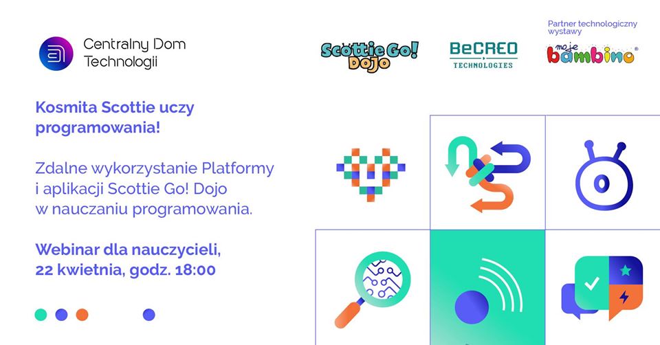 Scottie Go! (@scottiecode) on Twitter photo Kosmita Scottie uczy programowania z <a href="/CDT_WAW/">Centralny Dom Technologii</a> - darmowy webinar dla nauczycieli już jutro o 18!
#DistanceLearning #ScottieGo #ScottieCoding #DojoCoding #DistanceCodingWithDojo #StayHome #ZostańWDomu #ZdalneNauczanie Kosmita Scottie uczy programowania z <a href="/CDT_WAW/">Centralny Dom Technologii</a> - darmowy webinar dla nauczycieli już jutro o 18!
#DistanceLearning #ScottieGo #ScottieCoding #DojoCoding #DistanceCodingWithDojo #StayHome #ZostańWDomu #ZdalneNauczanie