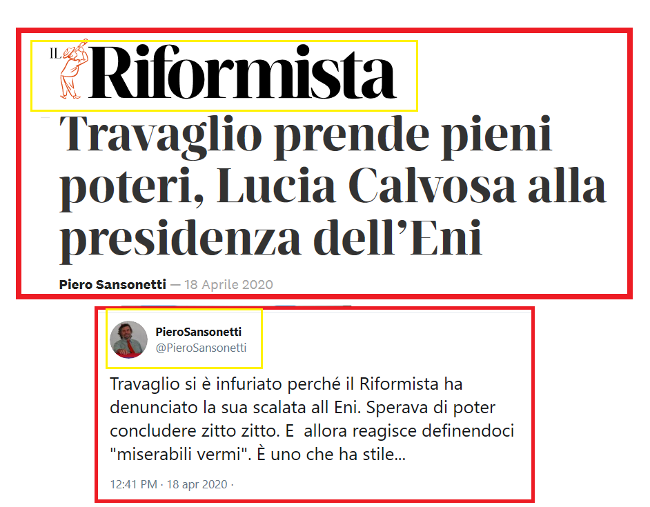 FaberSardo's tweet photo. Com'era quella storia della #lottizzazione e quella del confitto d'interessi?
Come aveva annunciato @PieroSansonetti @ilriformista, il nuovo presidente dell'@eni è Lucia #Calvosa, componente del Consiglio d’amministrazione del @fattoquotidiano https://t.co/zQaWZVdSp2