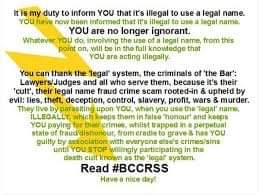 NotaVerity's tweet photo. #InServiceOfTruth
IT'S ILLEGAL TO USE A LEGAL NAME!
#LegalFact

#IDsILLEGAL see #TruthBillboards &amp; get your #BCCRSS #TheEscapeClause at https://t.co/MaSY0kysWF

Asking for any kind of I.D is #AidingAndAbettingFraud
RIP Cst
#TruthGoesTo
@CommrRCMPGRC
@sharontessier
#10Laws #StopID https://t.co/i81rMx2uTU