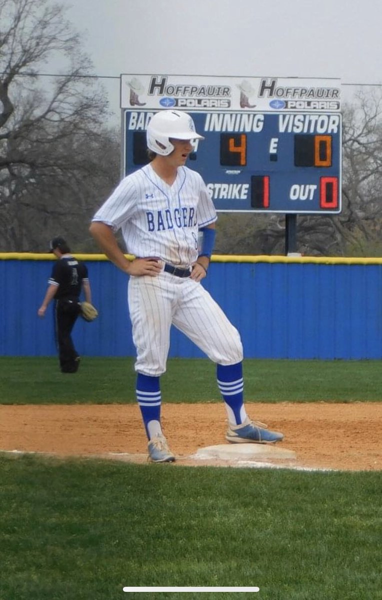 Badger Nation would like to give a shout out to our seniors who were unable to finish their season.  Each day we will post a picture.  Today's honored senior is outfielder Ace Brooks. Ace, Badger Nation is proud of you.