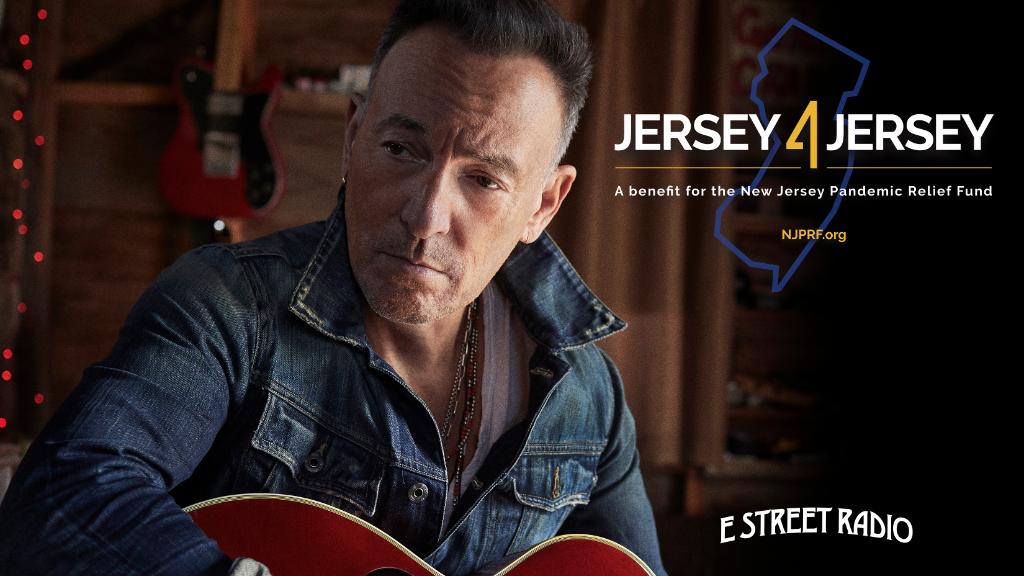 Bruce @springsteen is joining a star-studded fundraiser on Wednesday, 4/22 to help provide aid in New Jersey during the coronavirus crisis. Stream free on E Street Radio. Details: siriusxm.us/brucej4j