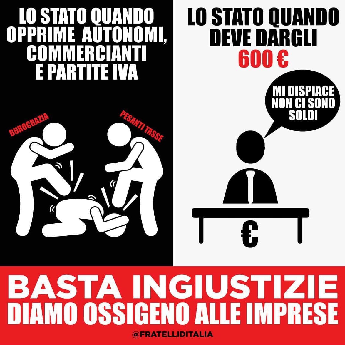 Questa è la perfetta rappresentazione di uno Stato nemico degli imprenditori e di tutto il sistema produttivo della Nazione!