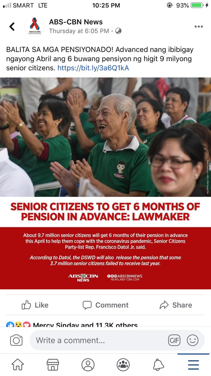 Bitteresaaa's tweet photo. @alvinelchico @DorisBigornia For SSS. Kelan po makukuha yung six months advance na pension ng mga senior citizens? According to this article ngayong april daw po irerelease. Need feedback po. Thank you. https://t.co/fnyTRioTYr