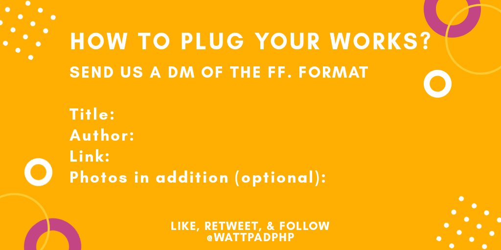 WattpadPHP's tweet image. How to plug you work/s? Send us a DM of the story details through the format:

Title:
Author:
Link:
Photos (optional, can be lines from the story/screenshots of the story:

Thank you and cheers to more stories!