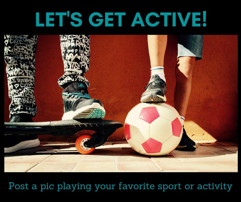 Today's Spirit Week theme is Let’s Get Active! Remember to comment below with your pictures!
