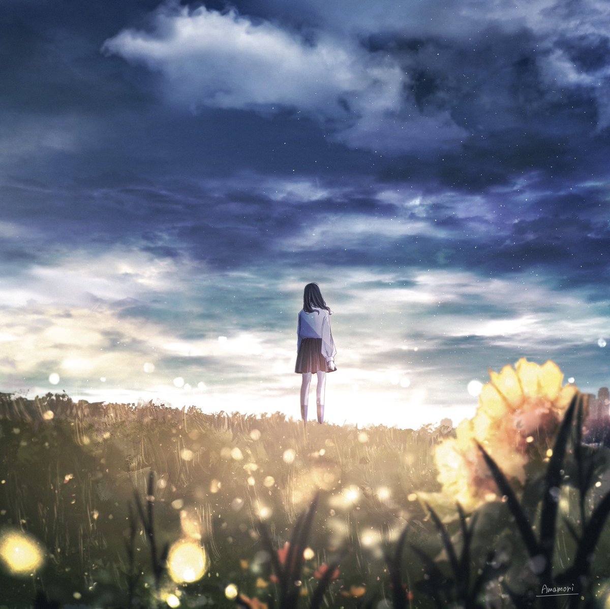 「Sunflower / Orangestar 」|雨森ほわのイラスト