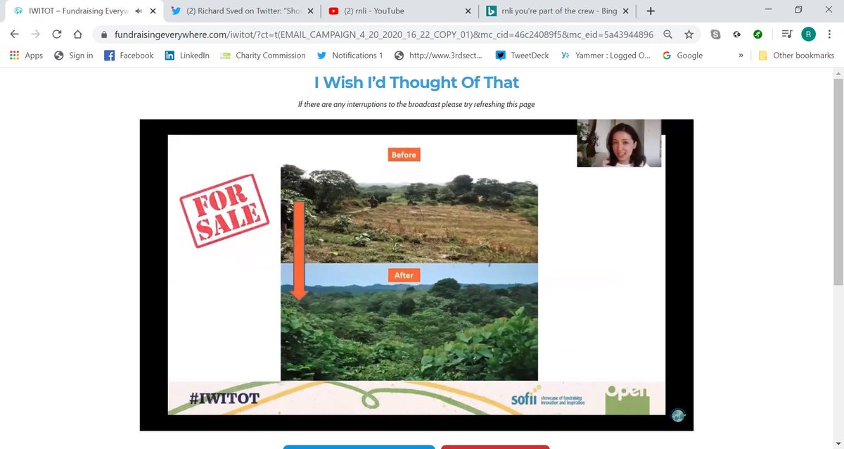 Now it's  @felicity_iof talking about Sumatran Orangutan Society.Opp to buy land & reclaim it for orangutans - Rainforest Home Appeal. 6 month target. Needed £300k in 1st 2 weeks, & then further deposits. Clear fundraising camapaign. Used Jungle Book characters.