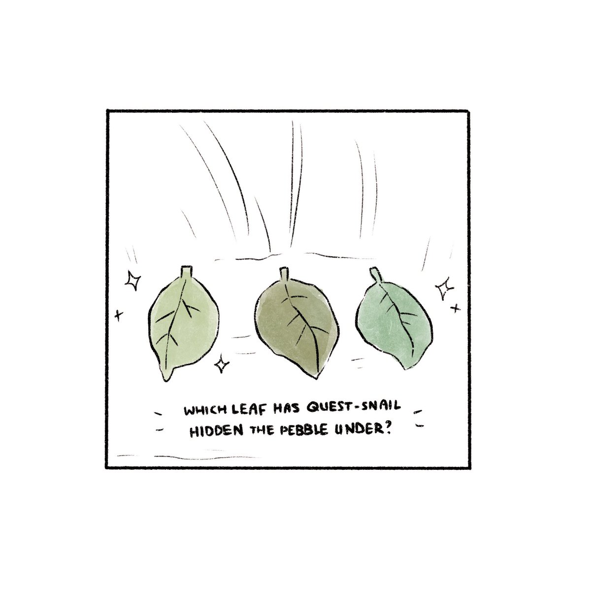Q shuffles a talking pebble under a leaf and Koo closes his eyes while it’s shuffled around. He opens it again and focuses.If you find the correct leaf, Koo will get a hint on how to move on. If it’s the wrong leaf, Q will force you to jump to a different dream.