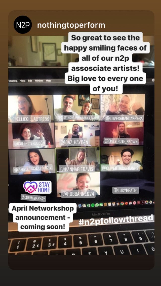 We caught up with our Associate Artists yesterday + we are full of ❤️ and inspiration. We couldn’t be where we are today without our friends + colleagues 🤘🏻 we can’t wait for you all to meet each other 😜🎬🎭 #N2PFollowThread <a href="/BelleSchuler/">Isabelle Schuler</a> <a href="/OliFranks/">Oliver Franks</a> <a href="/RobBarnes_Actor/">Robert Barnes</a>