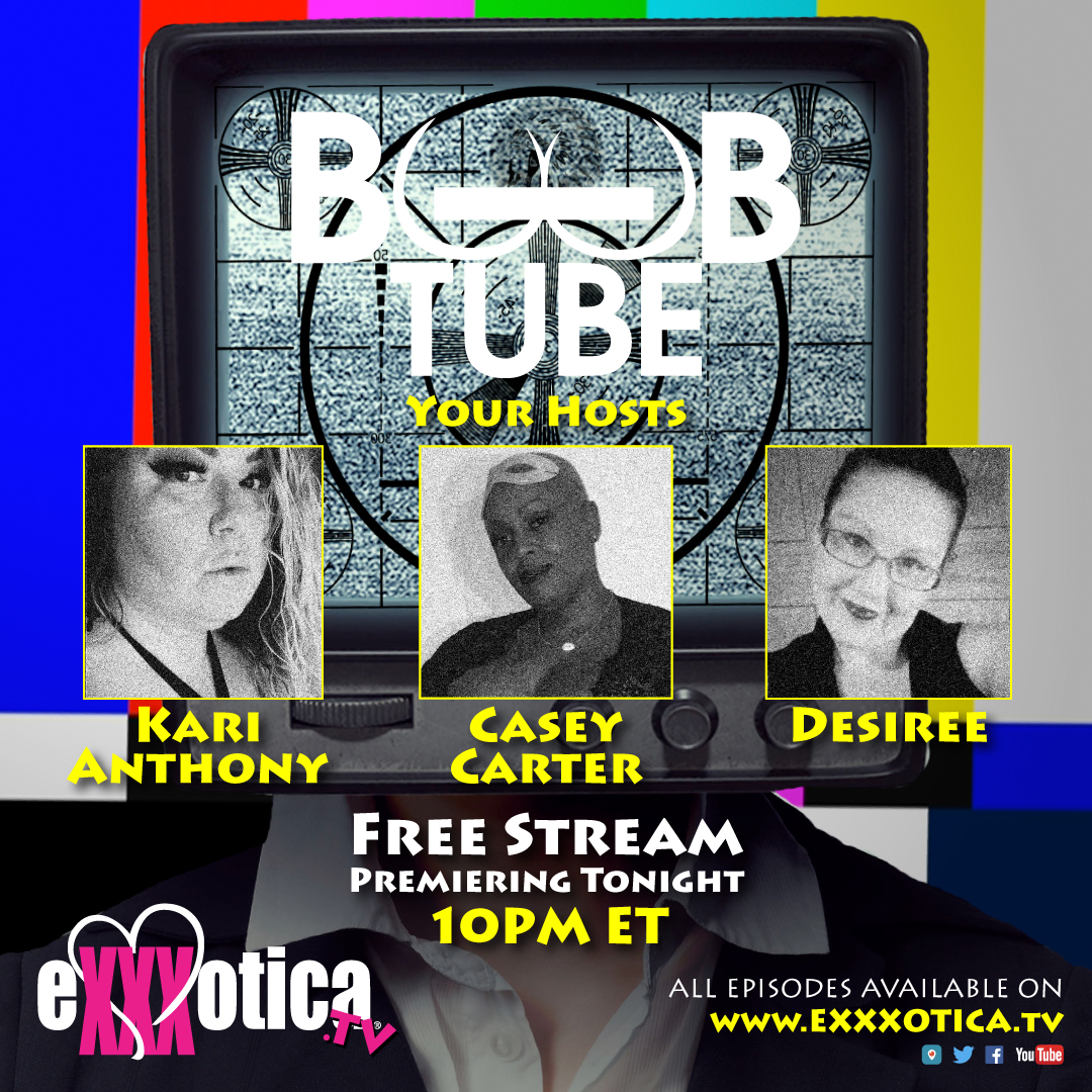 EXXXOTICA's tweet photo. https://t.co/sPbrU4GGq1 DOUBLEHEADER!

9PM ET - Backstage with SpinninShae (@spinninshaex), High-Flying Pole/Aerial and EXXXOTICA Main Stage Performer.

10PM ET - Boobtube, EXXXOTICA BBW’s breakdown what’s top on their list of binge-worthy TV &amp; movies.

#EXXXOTICAtv #DoubleHeader https://t.co/cz3vifc9S4
