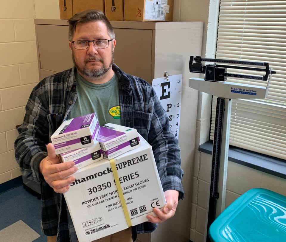 CumberlandNJDOE's tweet photo. To show its appreciation for those in the medical field who are serving on the front lines against COVID-19, @CTSchools answered the call for supplies and made this donation to help. @NewJerseyDOE https://t.co/liV2dsUtka
