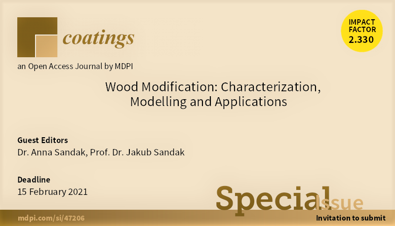 InnoRenewCoE's tweet photo. 📣Call for submissions📣 

Special Issue "Wood Modification: Characterization, Modelling and Applications" in the #openaccess journal Coatings. 

Submission information ⬇️ https://t.co/3KBSPKj1gW
#modwood #wood #biobased https://t.co/ct4b98koBw