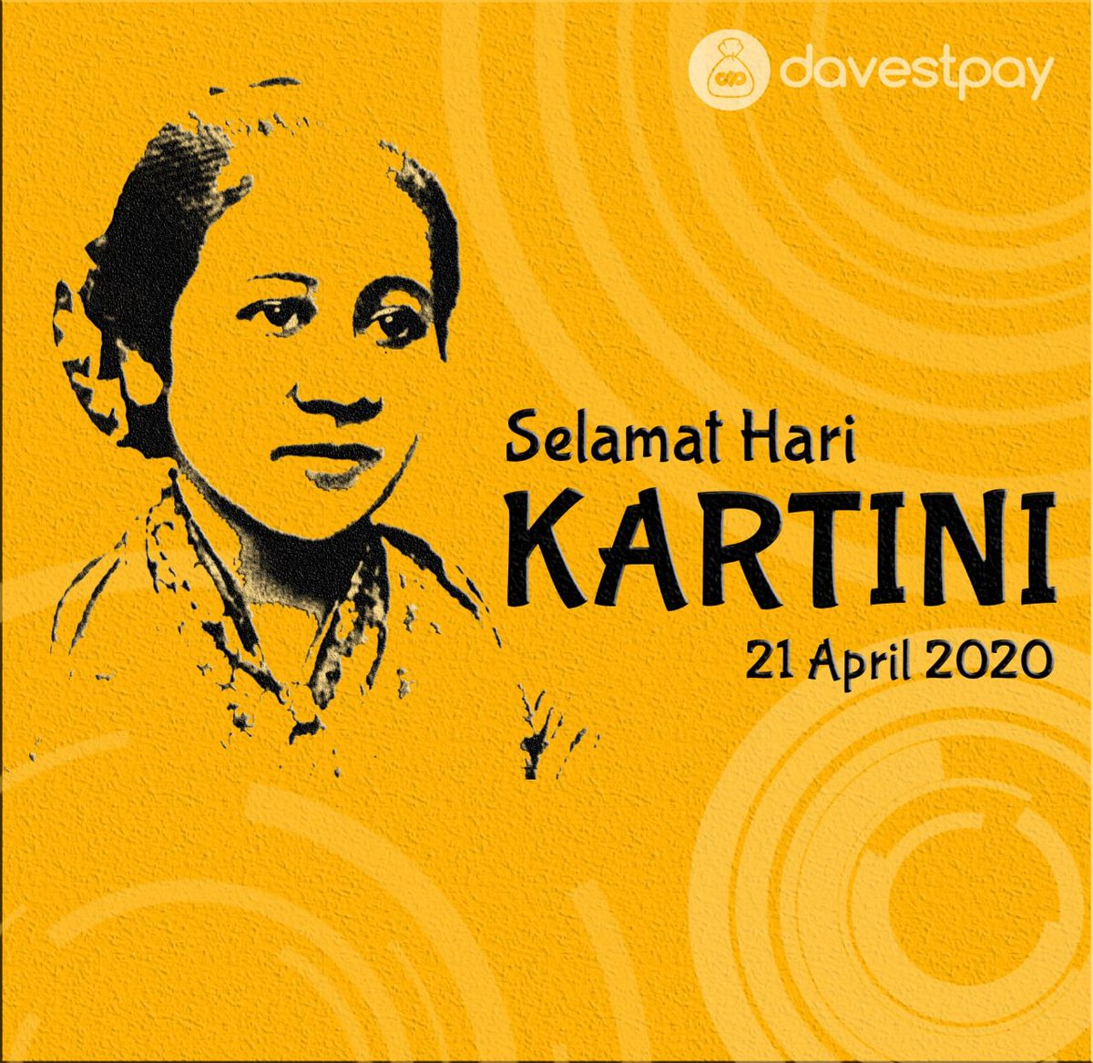 Selamat Hari Kartini !

Wanita Cantik ialah wanita yang membangun kekuatan dari masalah, tumbuh kuat dengan doa dan tersenyum selama berada dalam tekanan.
Mari selalu kembangkan semangat Juang RA Kartini.

Maju terus para kartini muda. 

Selamat hari kartini.

#Davestpay