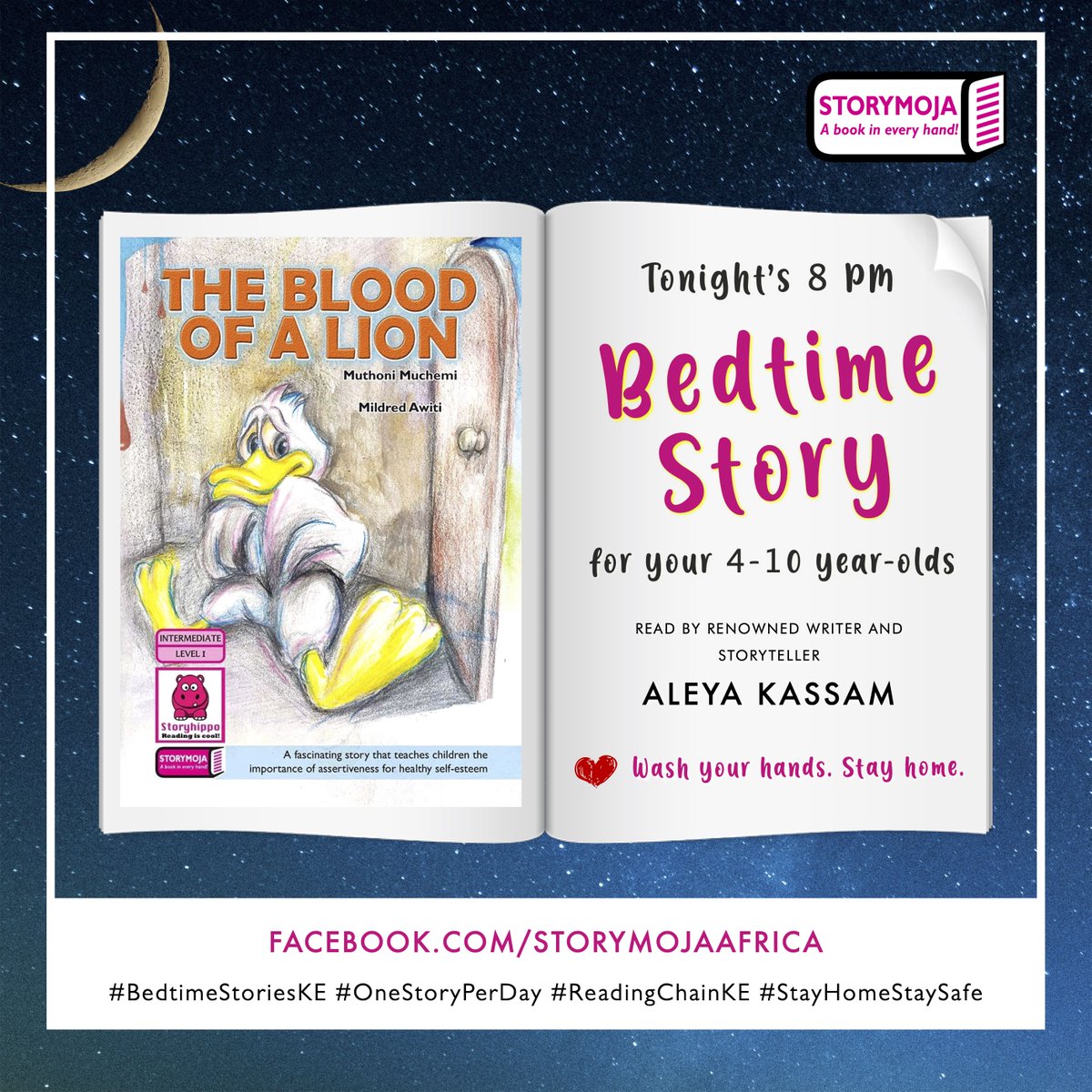 Storymoja's tweet photo. Awaken the lion within you. @aleyakassam @MuthoniGarland
#BedtimestoriesKe #ReadingChainKe #OneStoryPerDay #StayHomeStaySafe https://t.co/I1sRbbmQdD