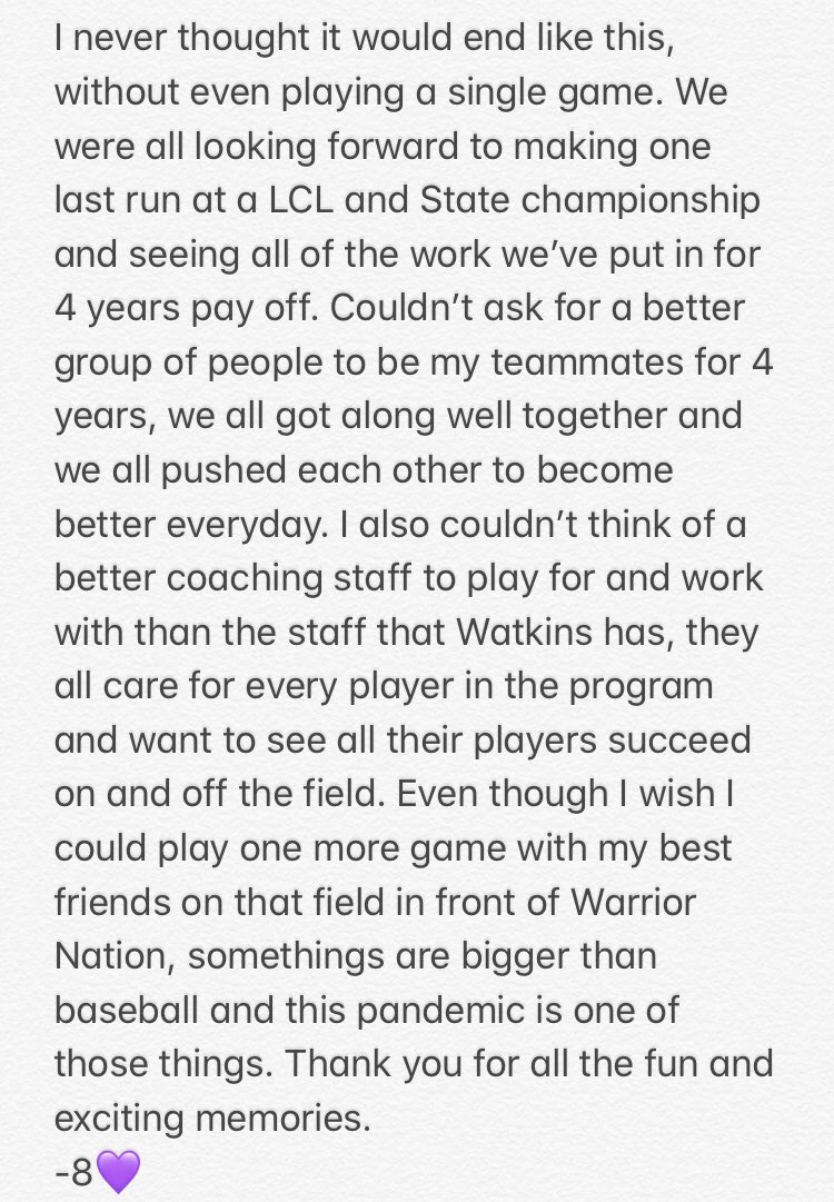 cbritton00's tweet photo. Thank you 🙏 @baseball_WMHS @donschone @duffy_jake @ltmac592 https://t.co/wQvbktBO9R