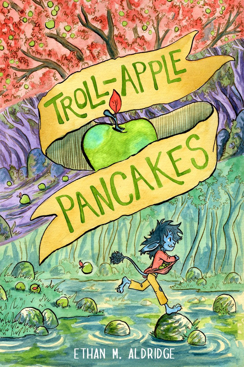 TROLL-APPLE PANCAKES is a story about a troll child on an epic quest for the key ingredient to their favorite snack! Painted in vivid watercolors, this new comic is available now, pay what you think is fair! https://t.co/ROozCg8c8I. RT's appreciated! 