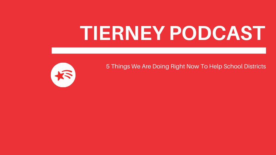 TierneyEd's tweet photo. #TeamTierney has put together a podcast that quickly covers 5 things we are doing to help school districts right now. Take a listen here- https://t.co/Y56kEy9JTc https://t.co/EfygyrlqKc