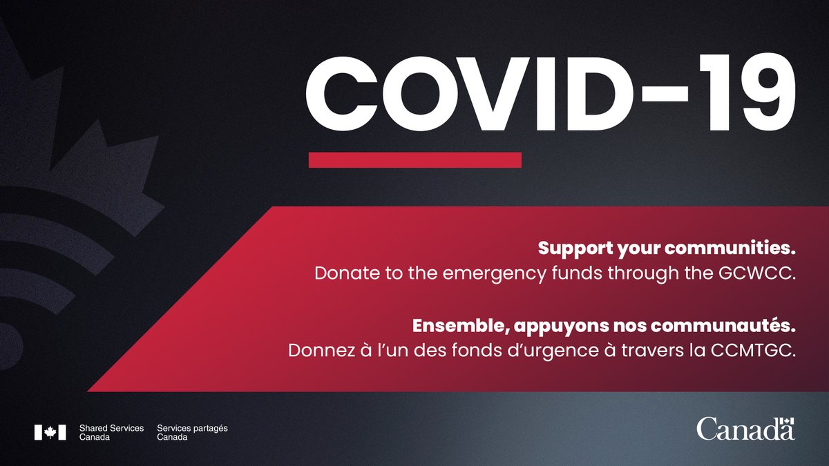 In response to #COVID19, the <a href="/GCWCC_CCMTGC/">GCWCC_CCMTGC</a> has created an emergency campaign to support those most affected by the pandemic.

#GC employees can now make a donation and directly support their communities: ow.ly/mTzB50zjfQx