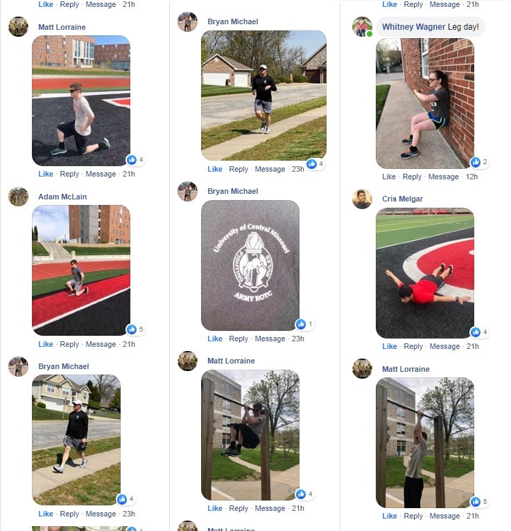 UCMFMB's tweet photo. Excellent turnout yesterday from both Cadets and Cadre in day one of #ArmyROTCSpiritWeek! Don't forget today is a study selfie! 

#3RDBDEARMYROTC #INOURBOOTS #TrainAndTransform 

@ArmyROTC @GoArmy @3rdROTCBrigade https://t.co/ZwOo9PBjxg