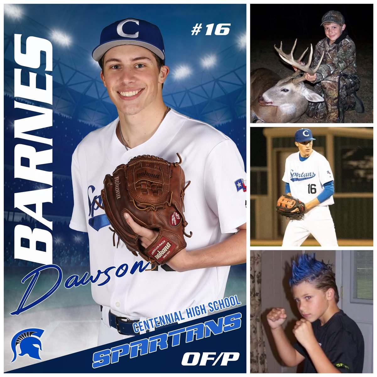 CHSSPARTANBASE1's tweet photo. Our final #SeniorSpotlight of this year is on this kid, Dawson Barnes. Dawson was a pitcher, outfielder and DH for the Spartans. That smile would light up any room, and we miss it every day. The impact you’ve made in so many lives is remarkable. Rest Easy, 16. #LLD #Family https://t.co/l1lqutFsZ5