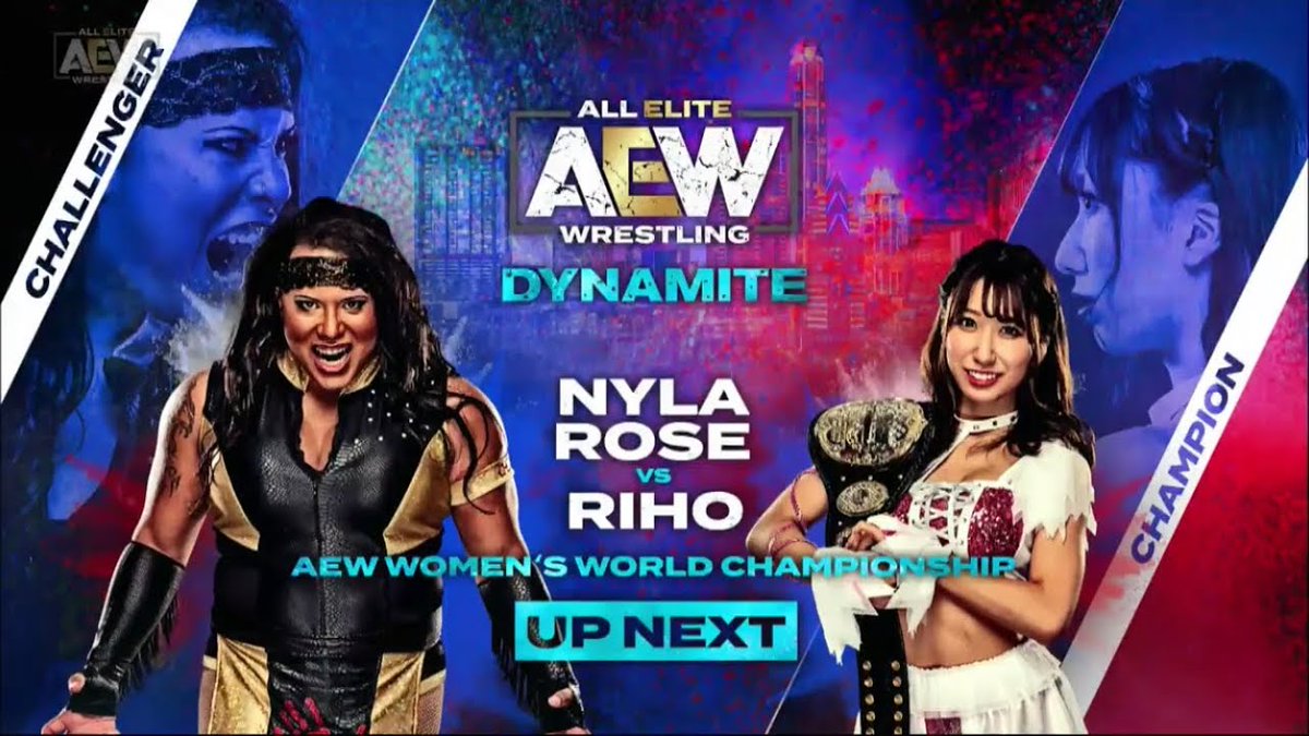 Nyla Rose vs RihoA worthy sequel to their 1st classic  #AEWDynamite title match these 2 tell an excellent story together & can always be relied upon to get a crowd invested into a match of theirs. Riho can be truly proud of her 133 day reign she's a gifted worker  #AEW