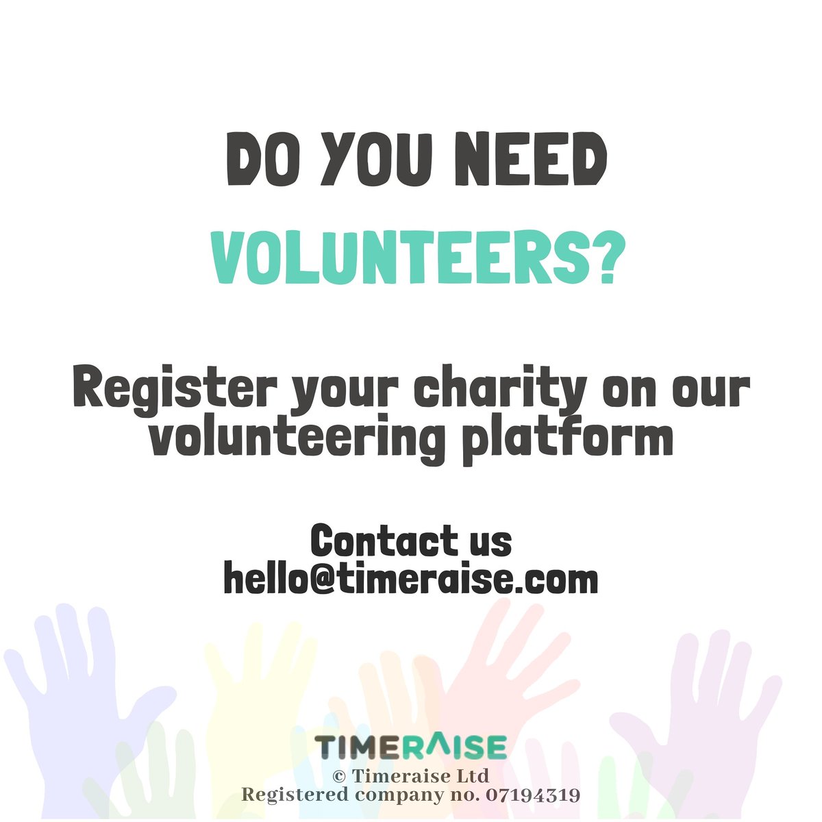 We are pleased to announce that we will be fully launching very soon. 

As a registered charity on our site, you can promote vacancies and get a written time commitment from prospective #volunteers.

All our services are currently FREE!

Contact: hello@timeraise.com

#TimetoServe