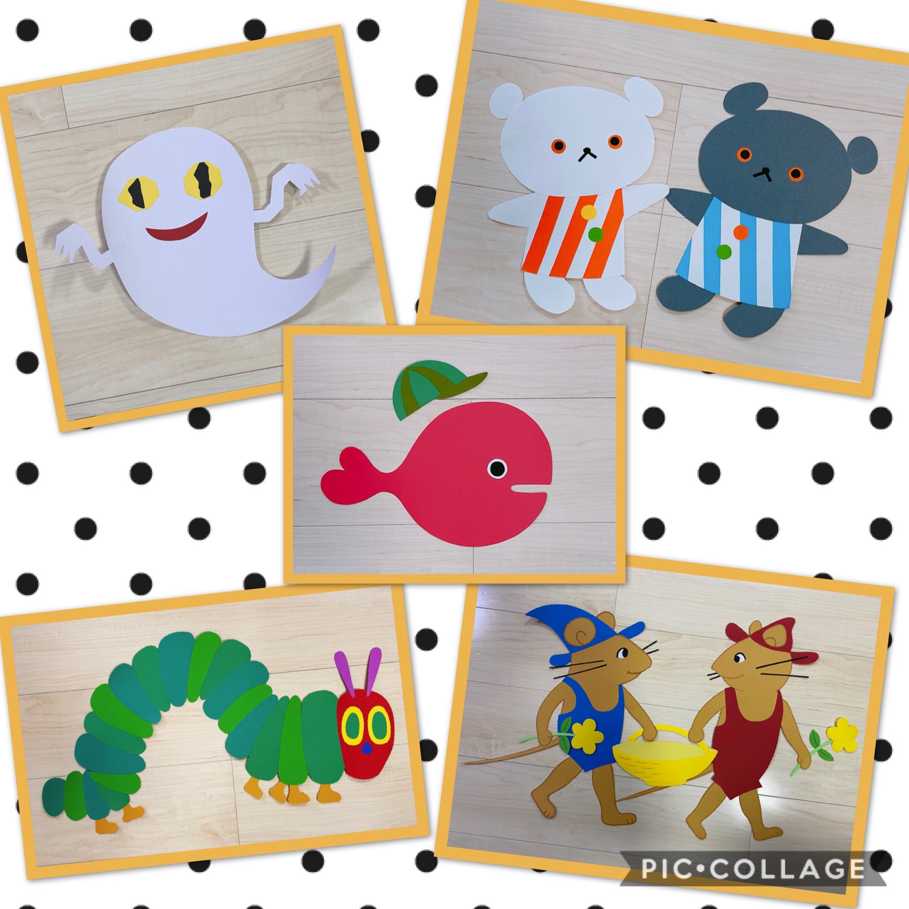 Yukari 自分で絵を描いて型紙作って壁面製作 楽しい時間 O 冖 O はらぺこあおむし ぐりとぐら きんぎょがにげた ねないこだれだ こぐまちゃんシリーズ Yukari 自分で絵を描いて型紙作って壁面製作 楽しい時間 O 冖 O はらぺこあおむし ぐりとぐら きんぎょがにげた ねないこだれだ こぐまちゃんシリーズ