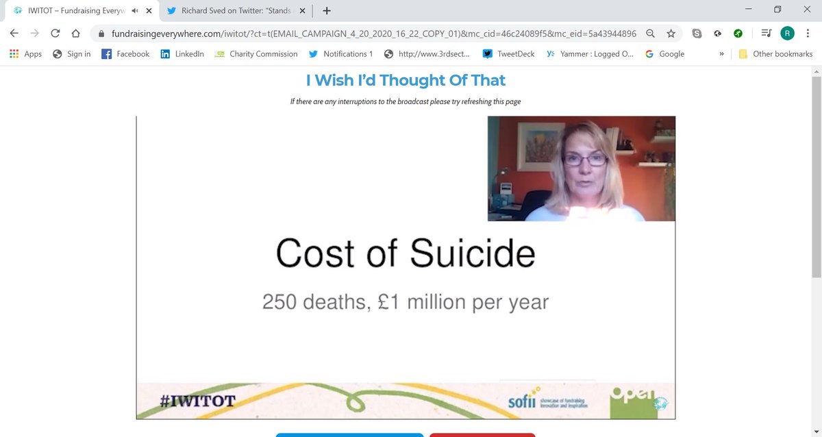 Now it's  @JuliaJuliaw on Trauma on the Tracks, the award winning partnership between  @samaritans and  @networkrail.10 years ago, hard to find companies that might support suicide-related causes.The answer was research. Suicide is a huge financial issue for railways.  #IWITOT