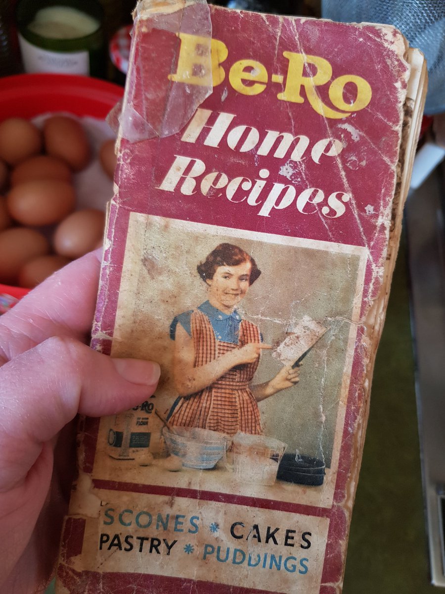 SelScottA's tweet photo. Breaking out the antiques today #berobook my mum never needs the recipe I always do #rockbuns https://t.co/Td4C56eIYY