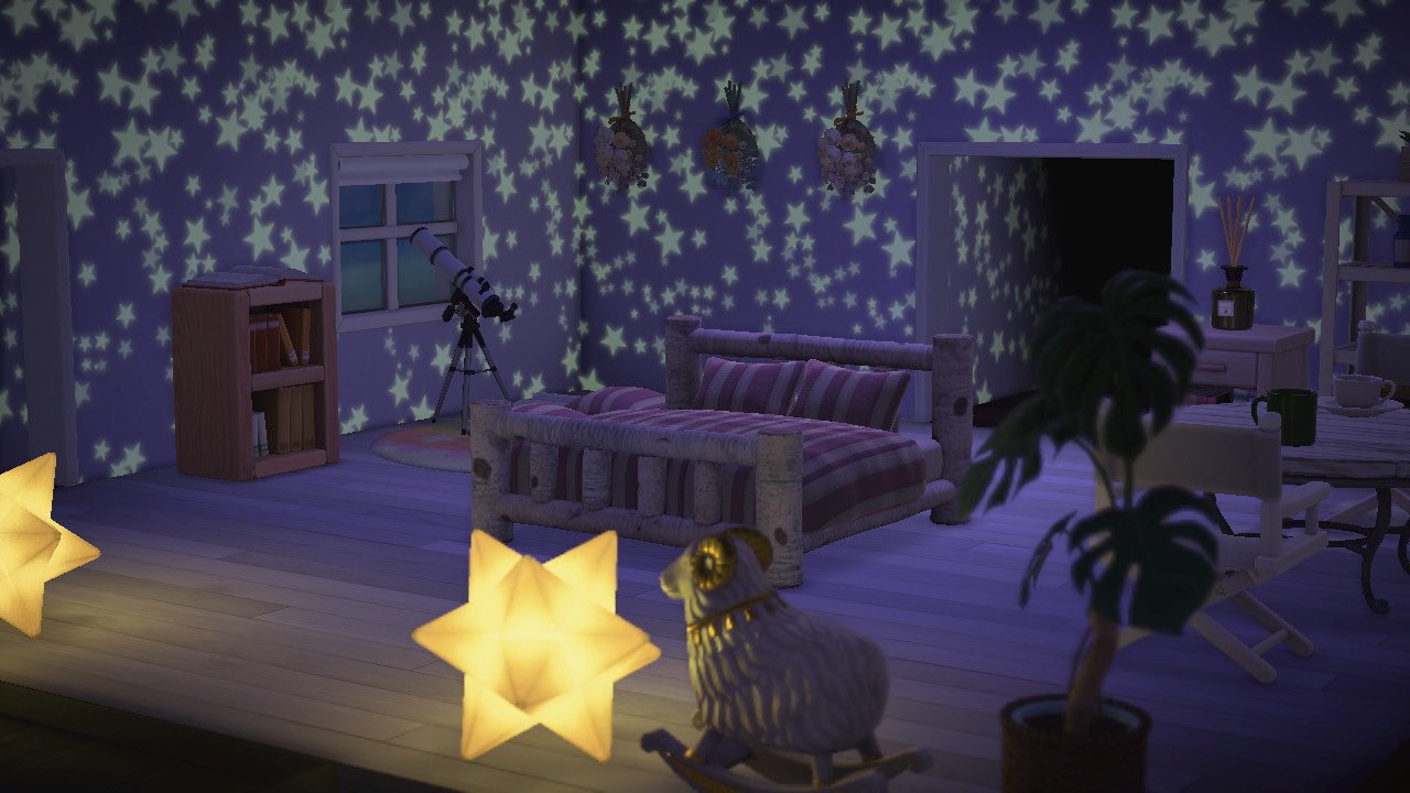 がきみ スターなかべがめっちゃ可愛い 蓄光で 電気消すとジワジワ星が光る 電気付けてても控えめに星が見えて可愛い W ちなみにフーコちゃんからレシピ貰えます あつ森 あつまれどうぶつの森 T Co Jm5iy2uclb Twitter