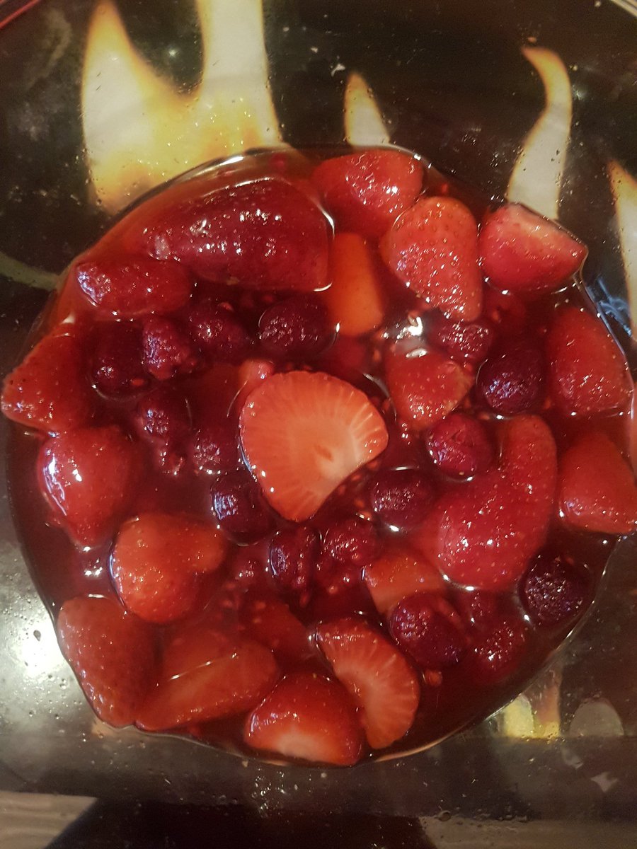 Add a few handfuls of frozen fruit to your jelly mix! ( use what you want, I've gone for strawberry, rassberry and strawberry jam. But have fun with it).The frozen fruit will add the extra water you need to the mix and it will Start to set the jelly almost immediately.