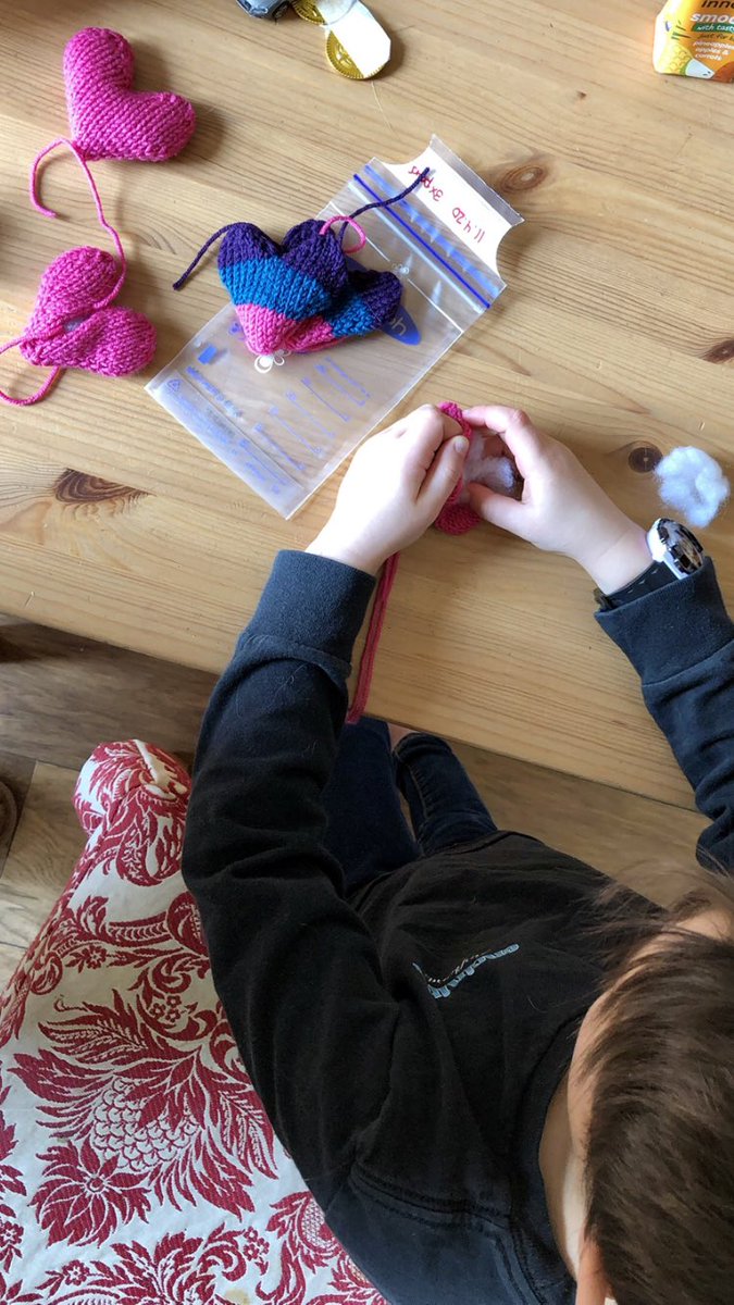 Our #NHSheroes have homemade scrubs heading their way thanks to our helpful Reception pupil <a href="/TMSYork/">The Minster School York</a> and his mum. Our thoughtful pupil is also knitting hearts to keep separated families connected while their loved one is in hospital, especially if they won’t get to say goodbye.