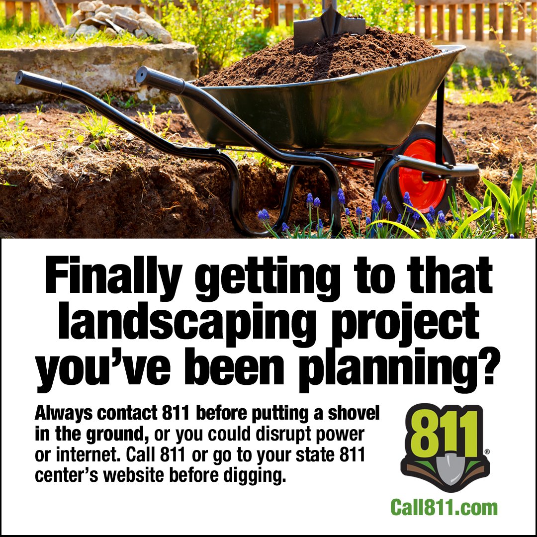 GrotonUtilities's tweet photo. Share the National Safe Digging Month message and always call 811 before you dig for DIY projects! #Call811 https://t.co/09sIflJlSO