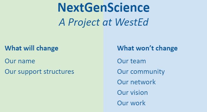 NextGenScience (@nextgenscience) on Twitter photo Thank you for all the kind words yesterday! ๐คฉ
We are excited to share more about this new chapter with you. Here are some things that will and won't change for the <a href="/AchieveInc/">Achieve</a> science team: Thank you for all the kind words yesterday! ๐คฉ
We are excited to share more about this new chapter with you. Here are some things that will and won't change for the <a href="/AchieveInc/">Achieve</a> science team: