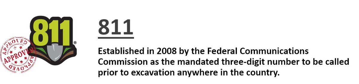 DianaMarasco's tweet image. Did you know that the 811 number was established in 2008 as the national one call number to get your utilities marked out. @NewYork811 #CallorClickBeforeYouDig #Aprilissafediggingmonth @NG_Safety