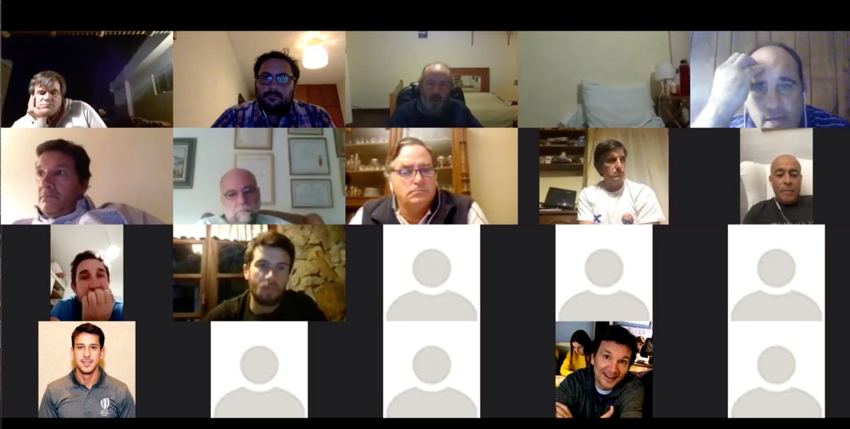 RugbyUruguay's tweet photo. 💻 Reunión virtual entre @ReferatoURU y los Clubes, con el fin de presentar los objetivos del área para el 2020 y buscar elementos para mejorar de forma conjunta. 

#EmpujamosJuntos #QuedateEnCasa 

➡️ https://t.co/cc749qUXP4 https://t.co/Qqf6J1XylI