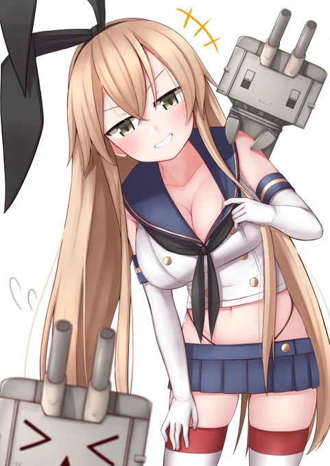 skeb納品しました!リクエストありがとうございました?
巨乳化した事を良い事に島風が提督を誘惑☺️ 