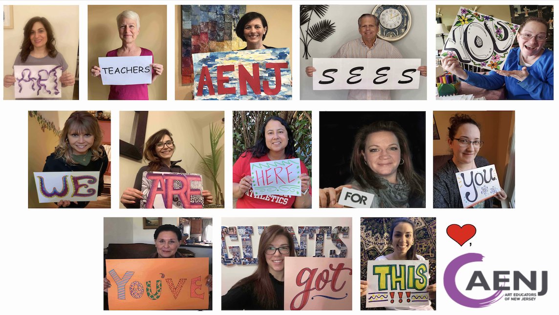 ArtEducatorsNJ's tweet photo. #ArtTeachers #AENJ sees you. We are here for you. You've got this. #Community #Connection #StaySafeInside #artsednow https://t.co/fN4ugGPjDS