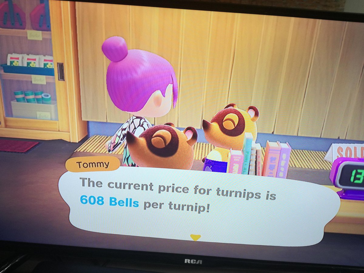 KouFullbuster's tweet photo. My island is having turnip sales for 608 per turnip!!
I am looking for hybrids flowers, golden tools, nice tips and NMT.
Sorry if I ask much I've been doing this two hours doing this it gets tiresome.
#DodoCode #TurnipPrice #Codigododo https://t.co/IAxSSK6mJ9
