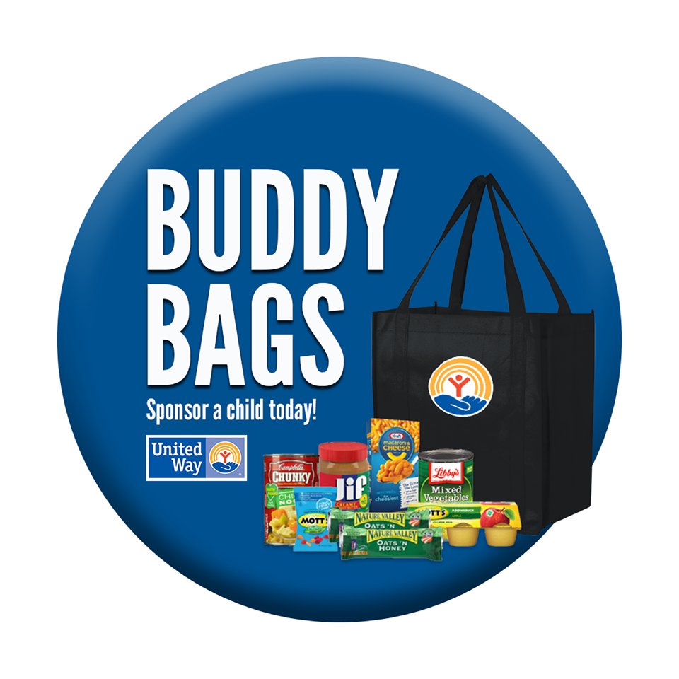 We STILL need your help with Buddy Bags! This program fights food insecurity by sending home a bag with enough food for the child and their family for the weekend even during this pandemic.

Donate here: untdwy.org/2VrwMxY 

#LiveUnited #BetterTogether #BuddyBags