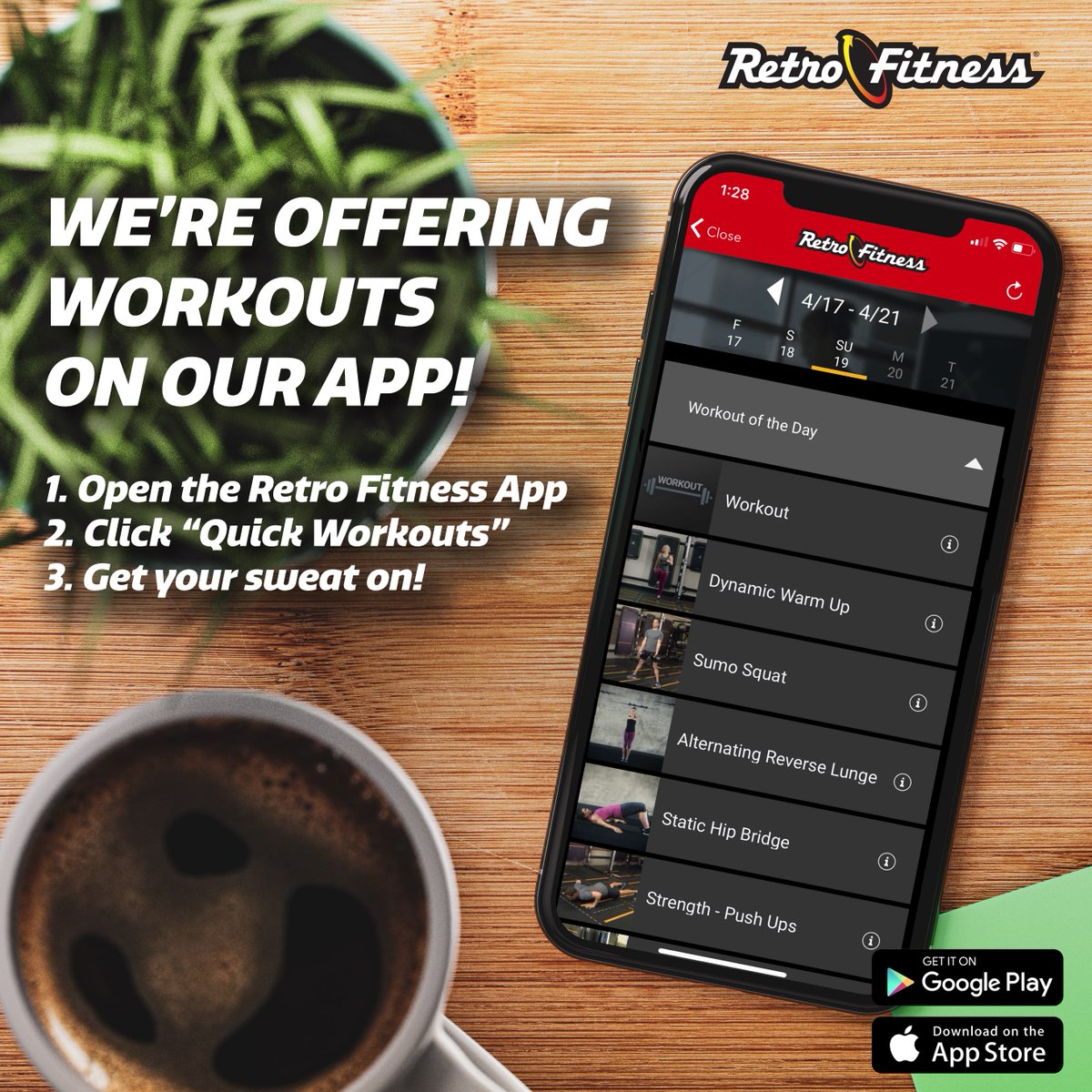 RetroBearDE's tweet photo. Our Retro Fitness app offers completely free workouts for our members! Check it out under the “Quick Workouts” tab. #RetroFamily https://t.co/MUSXht4swn